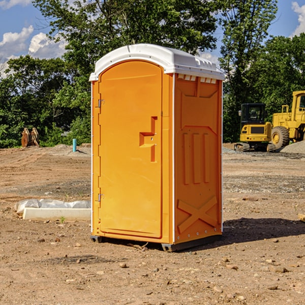 how often are the portable restrooms cleaned and serviced during a rental period in Lohman Missouri